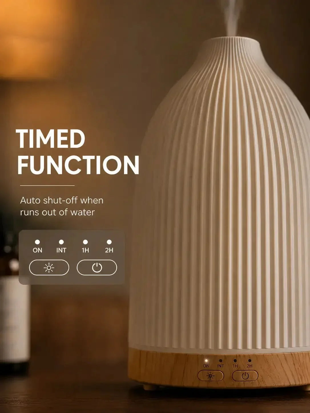 Ultraljudsdiffusor med 100 ml vattentank och stämningsljus