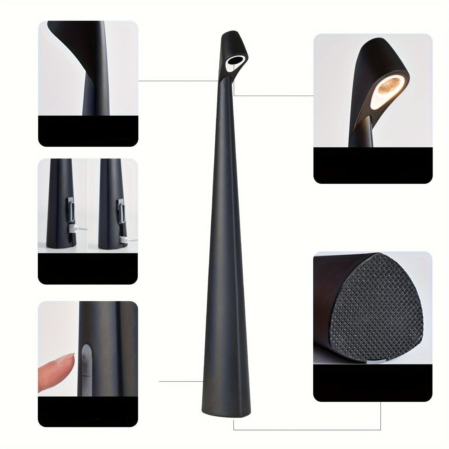 Genopladelig LED-bordlampe med justerbar belysning