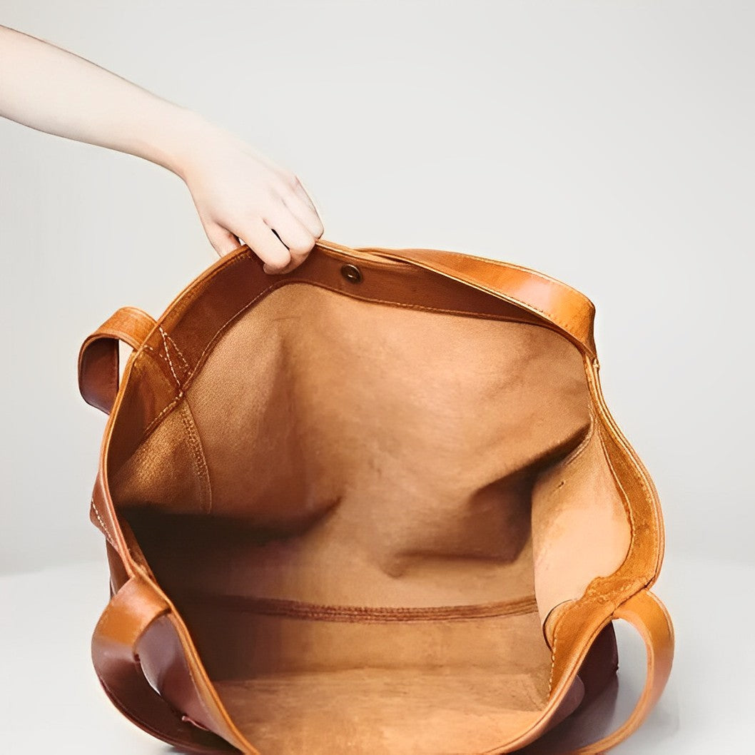 Elegant skuldertaske i førsteklasses læder