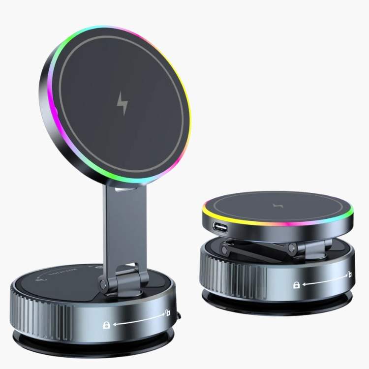 Trådløs oplader med 360-graders magnetisk funktion