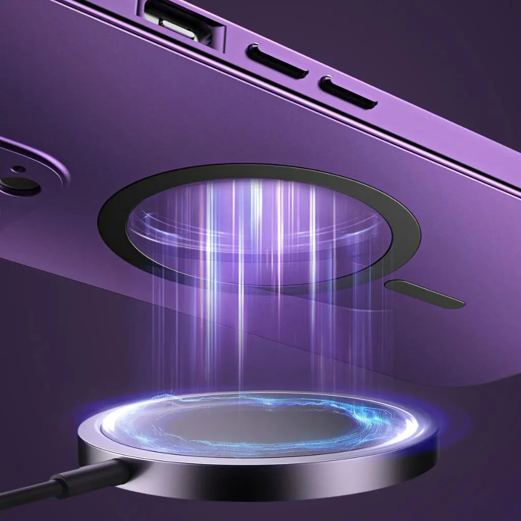 Slank beskyttelse til iPhone med magnetisk metalcover