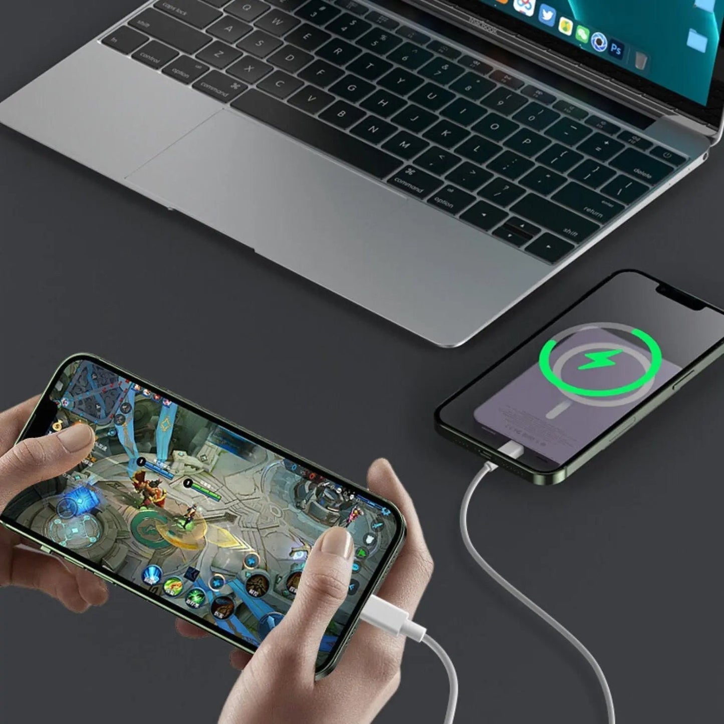 Slank Powerbank, bærbar trådløs magnetoplader