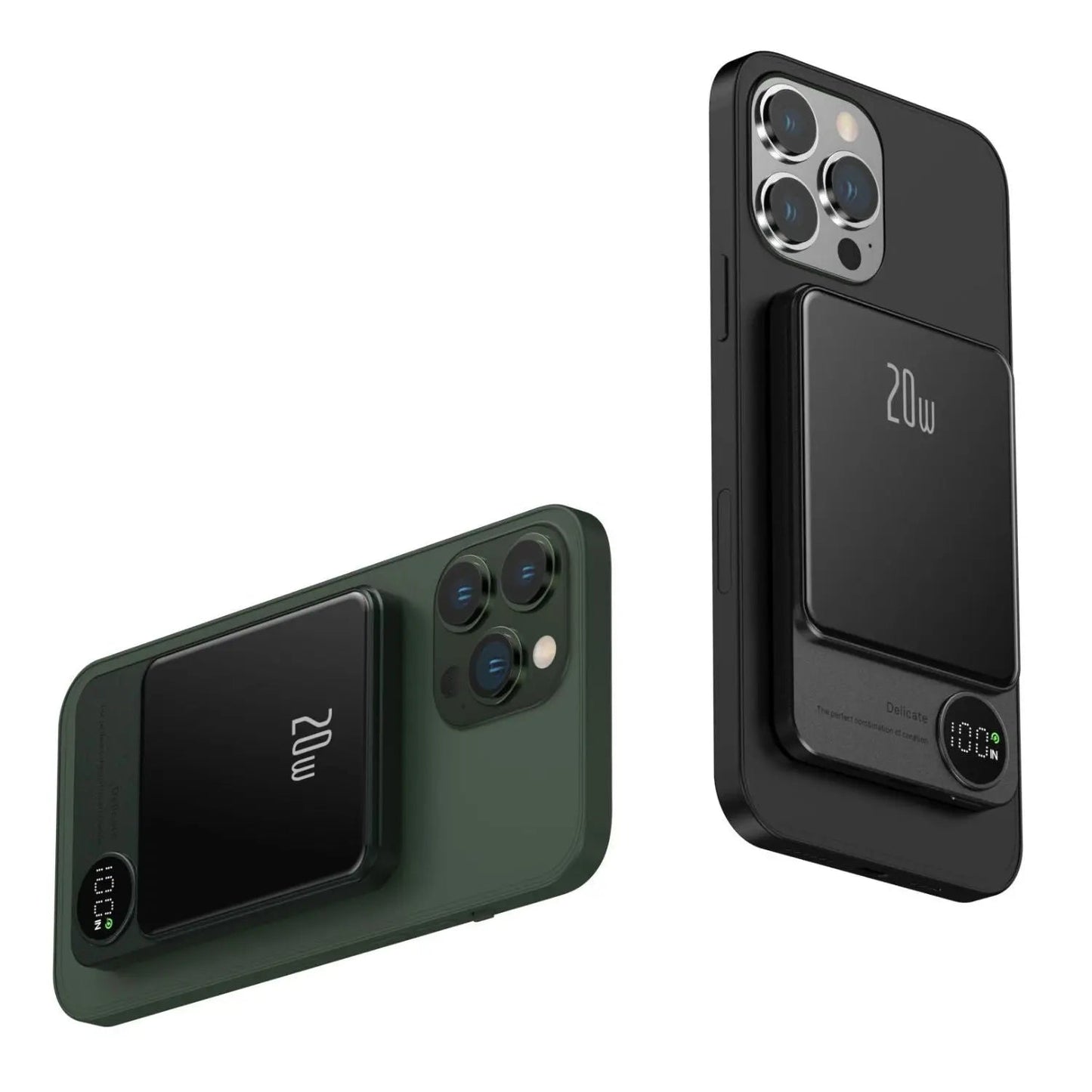 Slank Powerbank, bærbar trådløs magnetoplader
