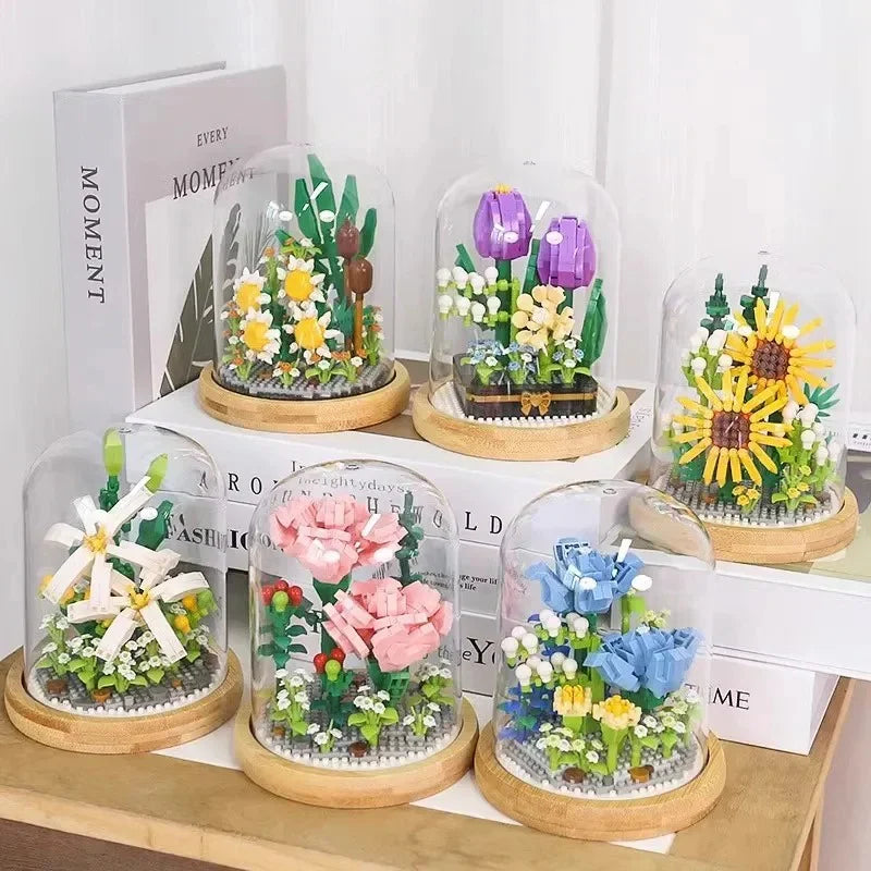 Kreativt Byggesæt: Blomsterbuket der Aldrig Visner