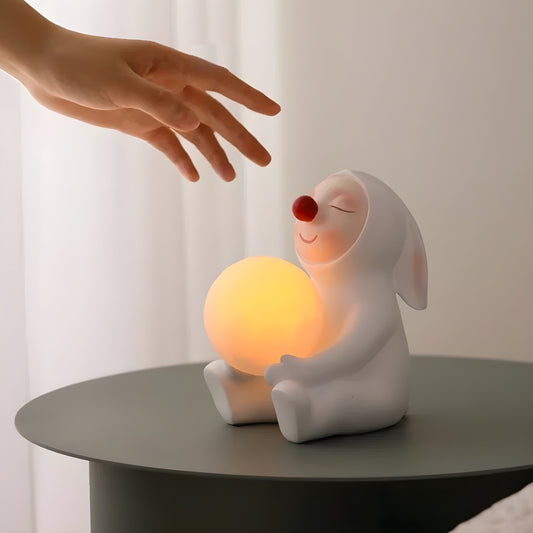 USB-opladelig Kaninlampe med Blidt LED-lys for Hygge