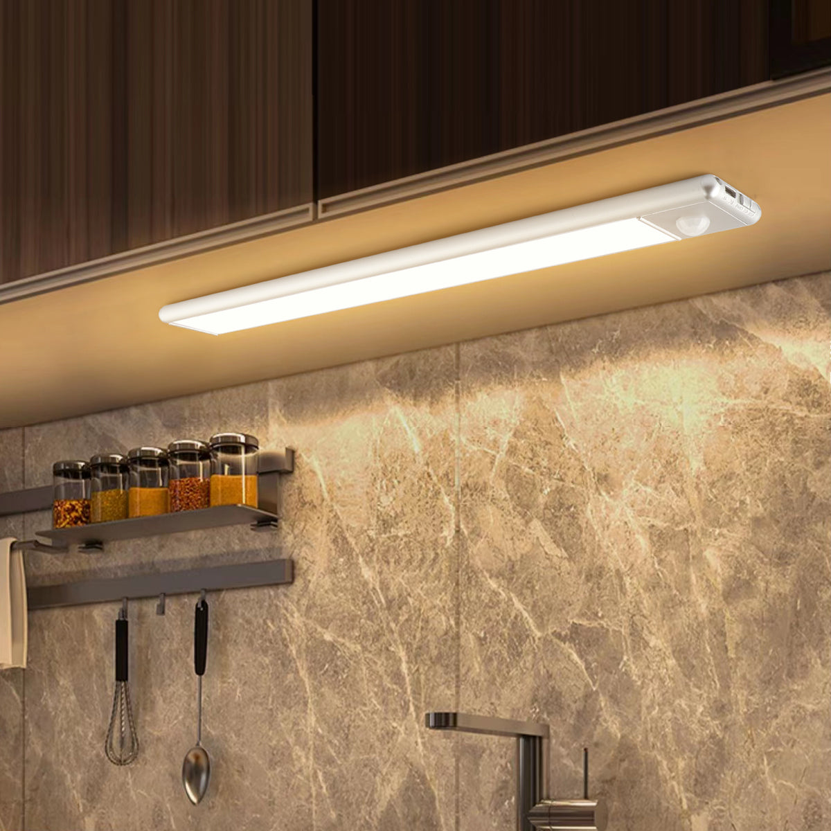 Smart Magnetlampa med Rörelsesensor och Justerbart Ljus