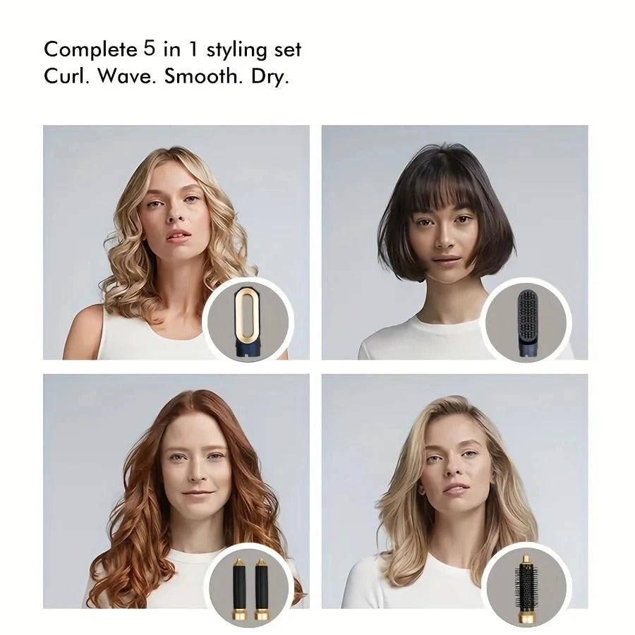 5-i-1 Hårstyler med 1000W – Varmluftsbørste med Ionteknologi