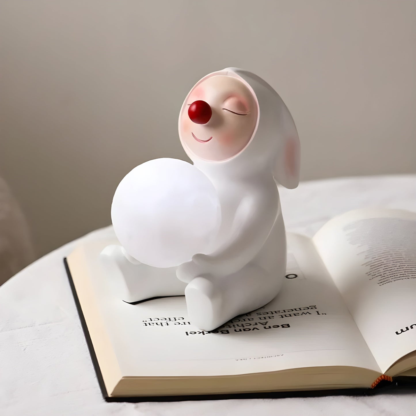 USB-opladelig Kaninlampe med Blidt LED-lys for Hygge