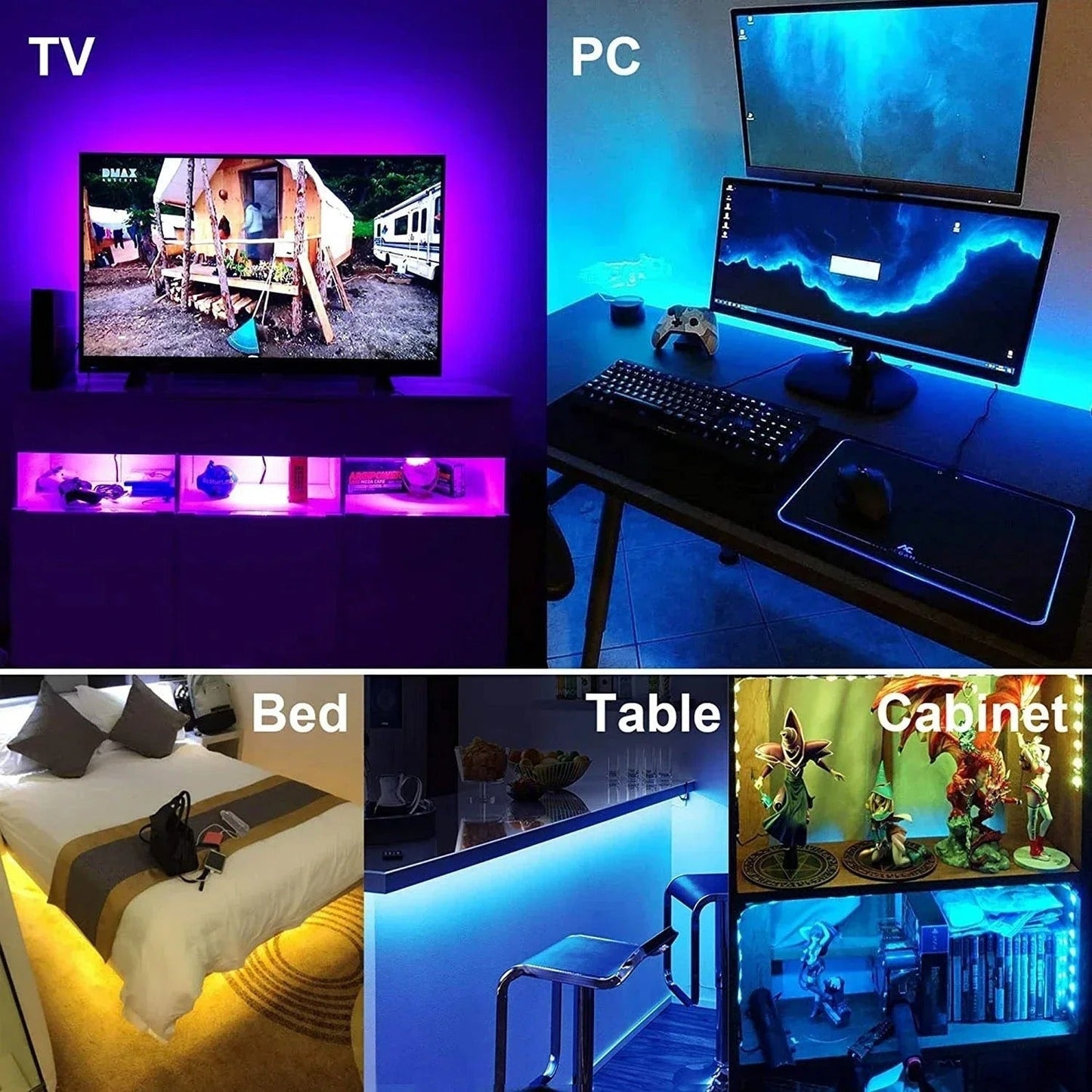 Fleksible RGB LED Lysstriber med USB – Skab Din Drømmebelysning