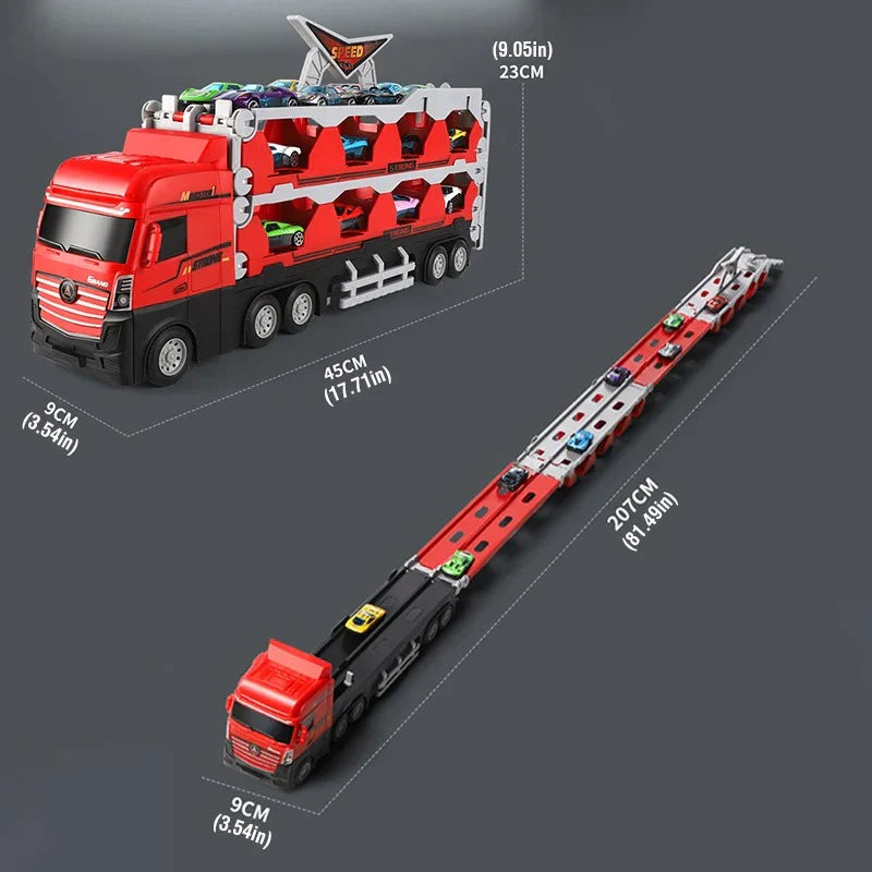 Børnevenlig Racervogn Transporter med Sjov og Læring