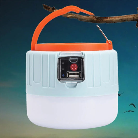 Solcellsdriven LED-campinglampa - Portabel & Väderbeständig