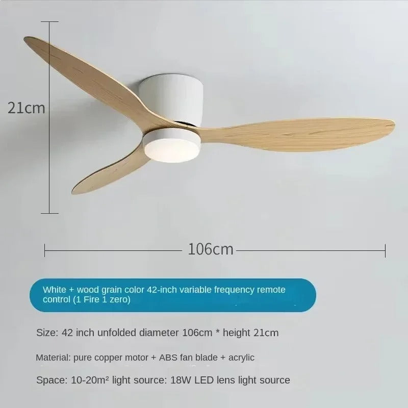 Energieffektiv LED Loftventilator med Fjernbetjening
