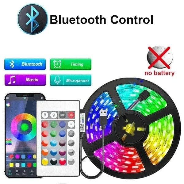 Fleksible RGB LED Lysstriber med USB – Skab Din Drømmebelysning