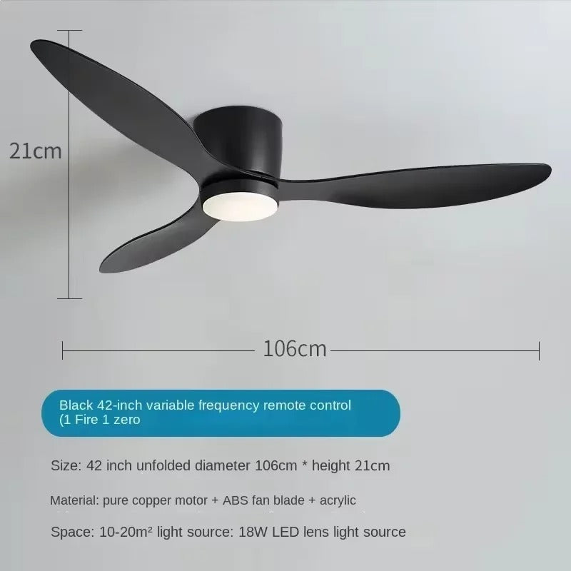 Energieffektiv LED Loftventilator med Fjernbetjening