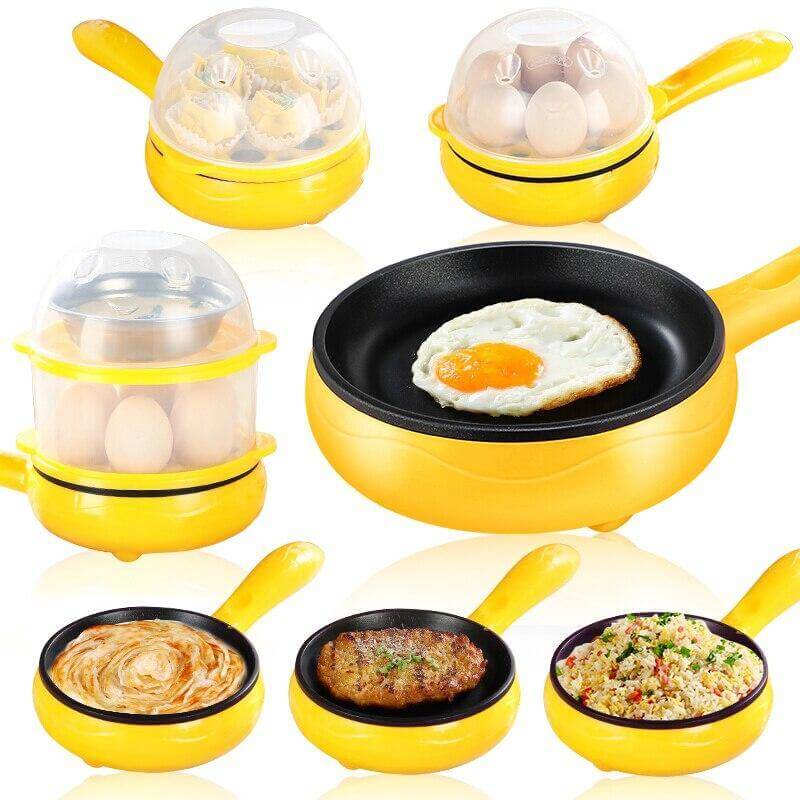 Multifunktionel Non-stick Mini Elektrisk Mad Dampkoger