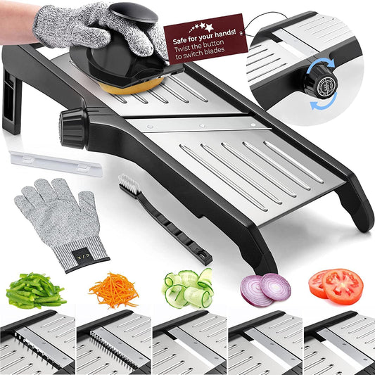 Køkkenbeskyttelses Slicer | Mandolin med Sikkerhedshandsker