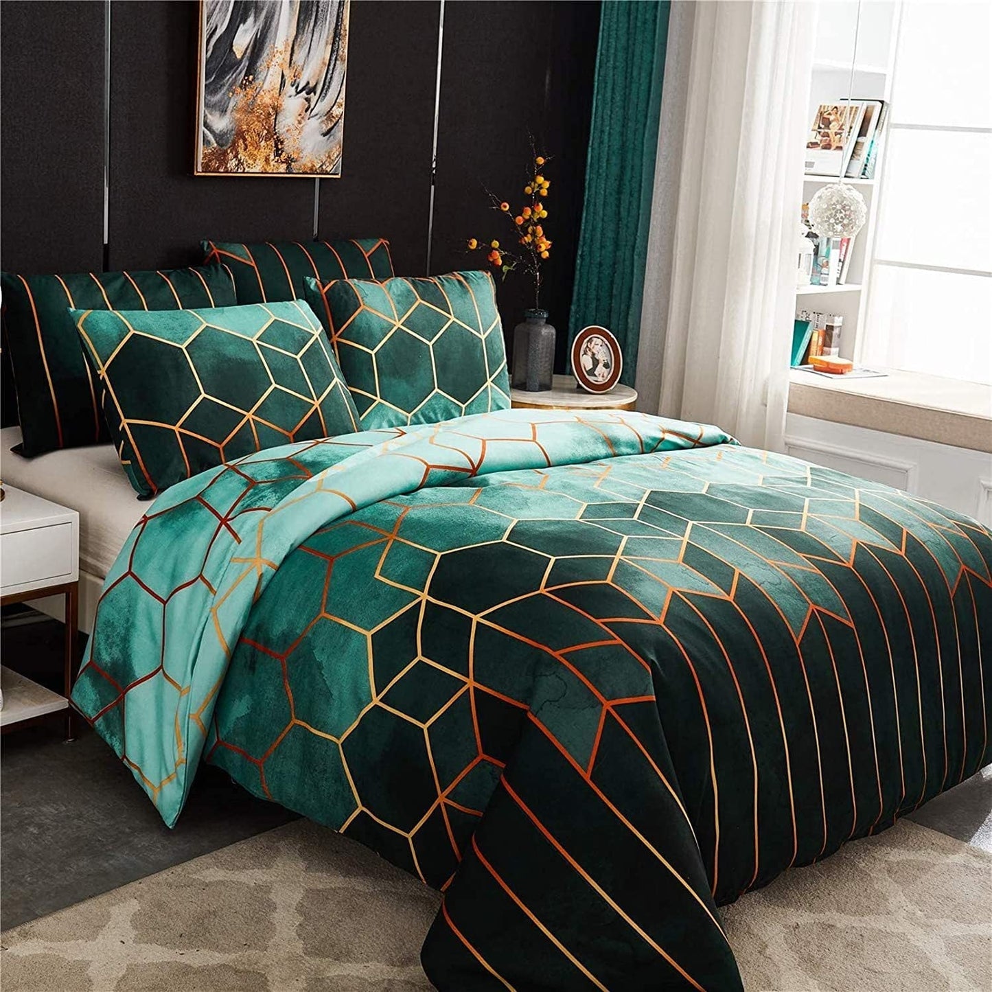 Geometriskt påslakanset – Andningsbar och modern design