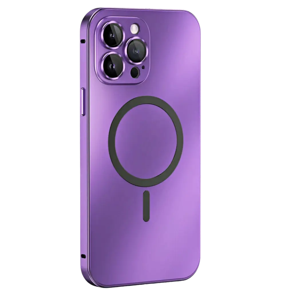 Elegant Magnetisk Metal Cover til iPhone - Slankt og Beskyttende