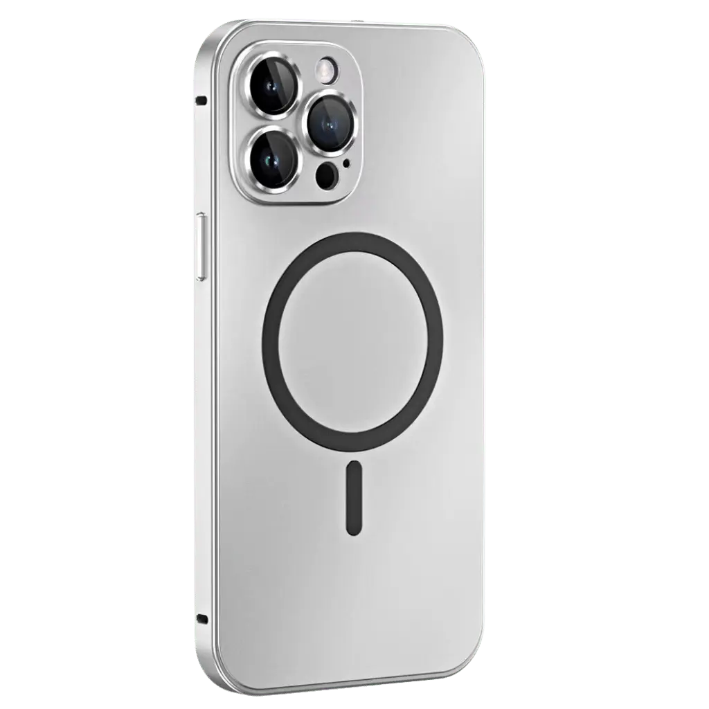 Slank beskyttelse til iPhone med magnetisk metalcover