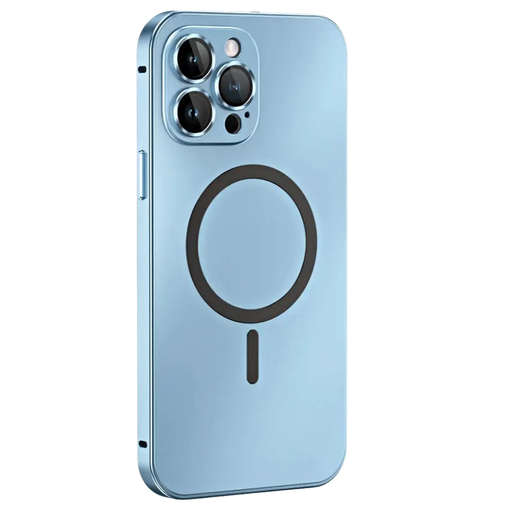 Elegant Magnetisk Metal Cover til iPhone - Slankt og Beskyttende