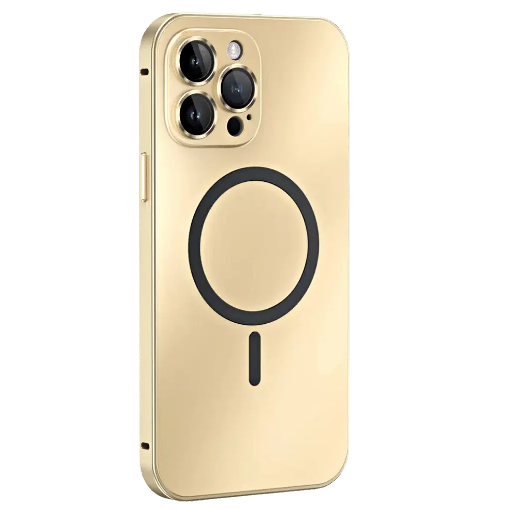 Slank beskyttelse til iPhone med magnetisk metalcover