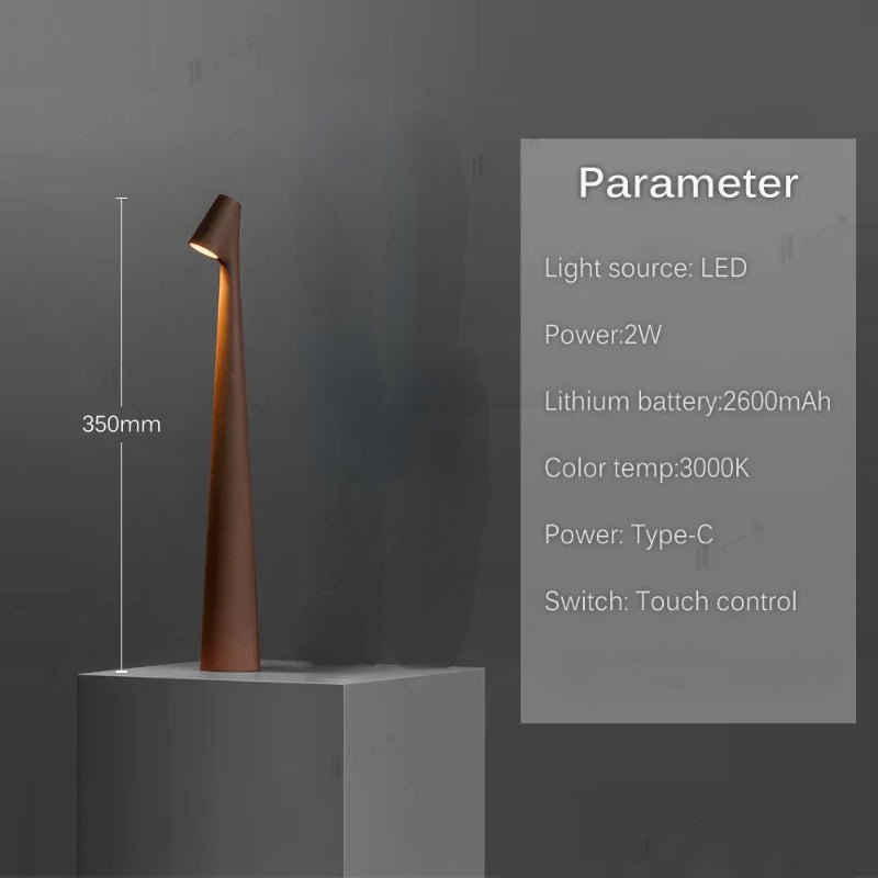 Elegant og bærbar LED-bordlampe med touch-kontrol