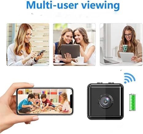Trådlös mini-säkerhetskamera 1080P - Appkontroll för inomhus/utomhus