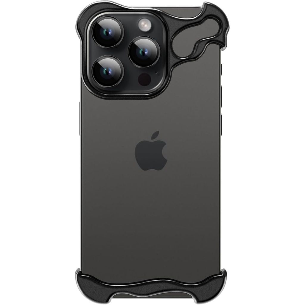Minimalistisk stødabsorberende iPhone-cover med aluminiumsramme