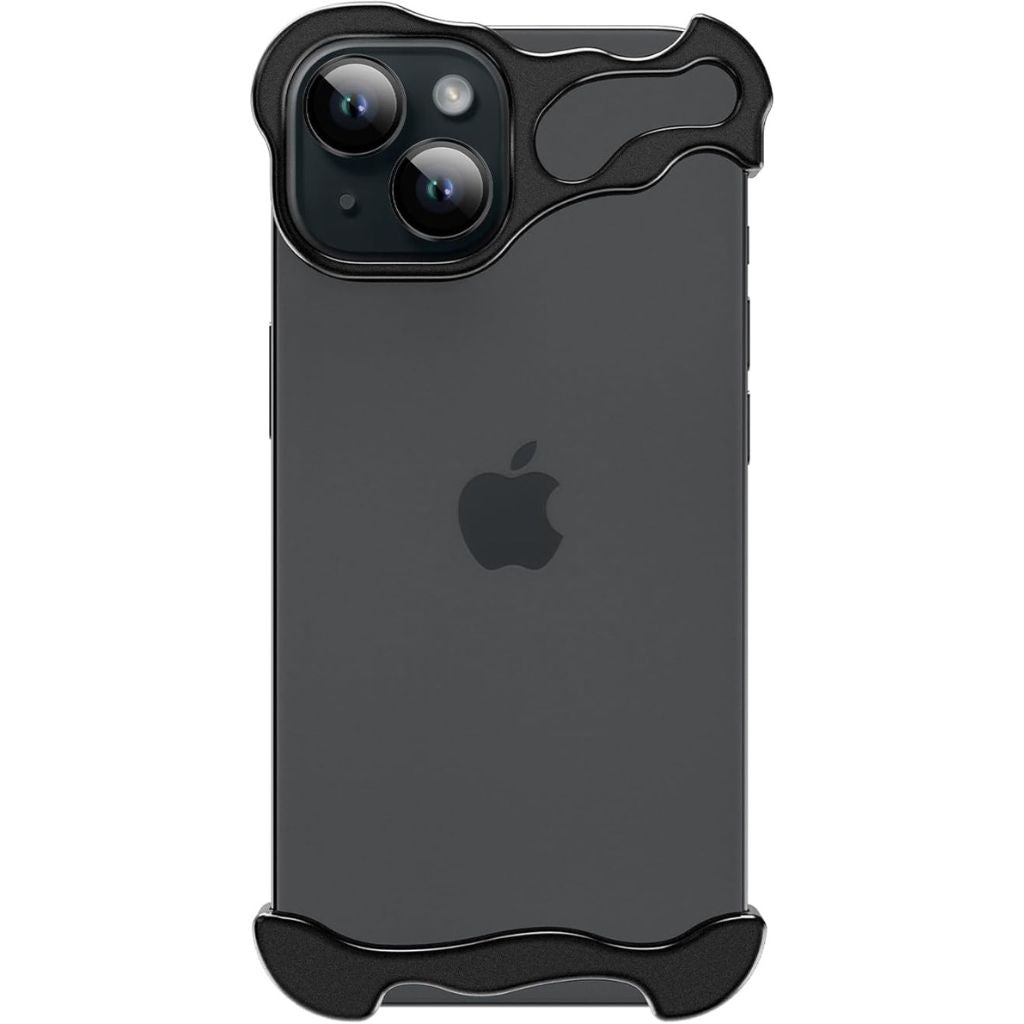 Minimalistisk stødabsorberende iPhone-cover med aluminiumsramme