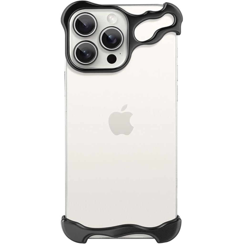 Minimalistisk stødabsorberende iPhone-cover med aluminiumsramme