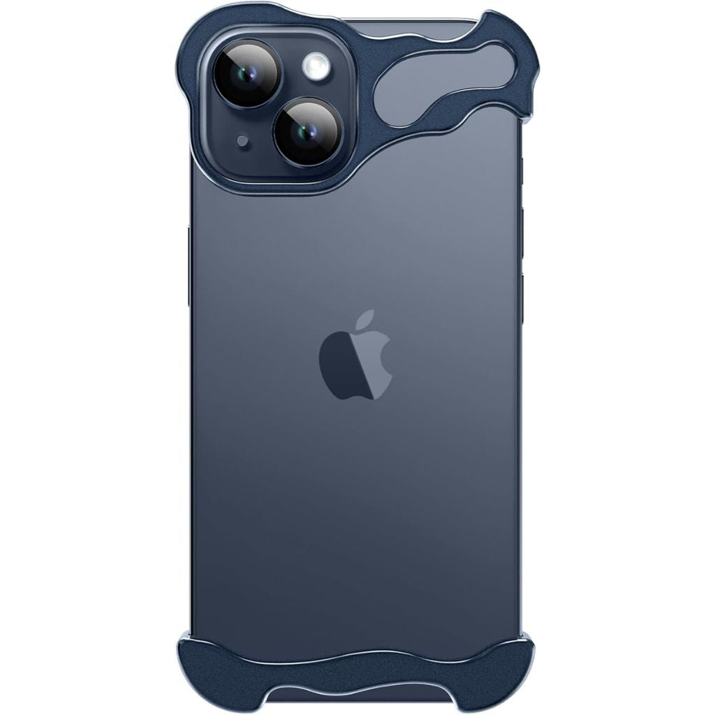 Minimalistisk stødabsorberende iPhone-cover med aluminiumsramme