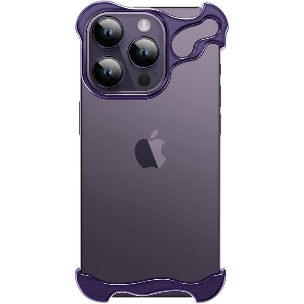 Minimalistisk stødabsorberende iPhone-cover med aluminiumsramme