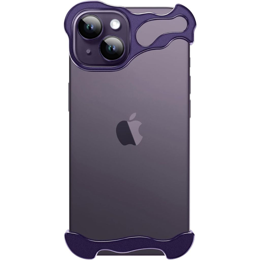Minimalistisk stødabsorberende iPhone-cover med aluminiumsramme