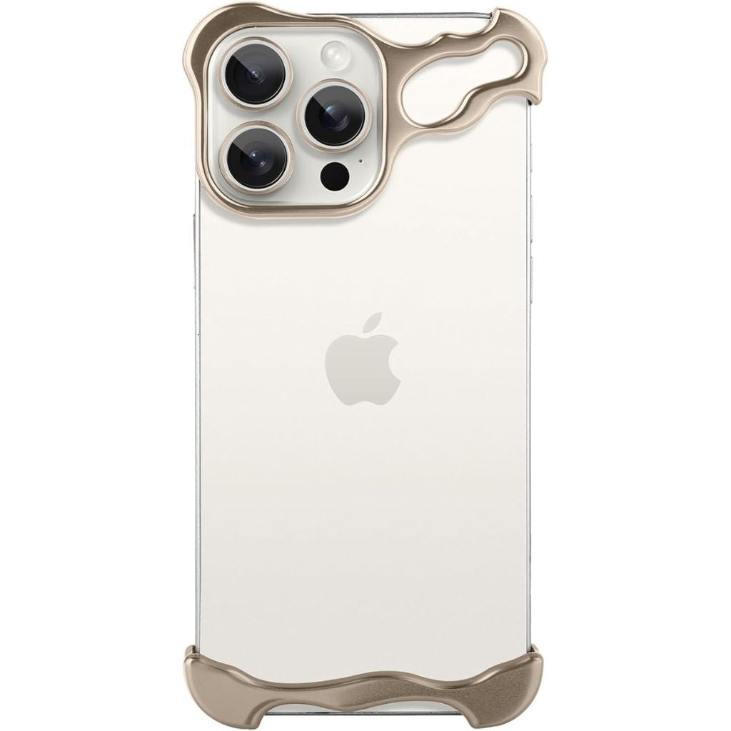 Minimalistisk stødabsorberende iPhone-cover med aluminiumsramme