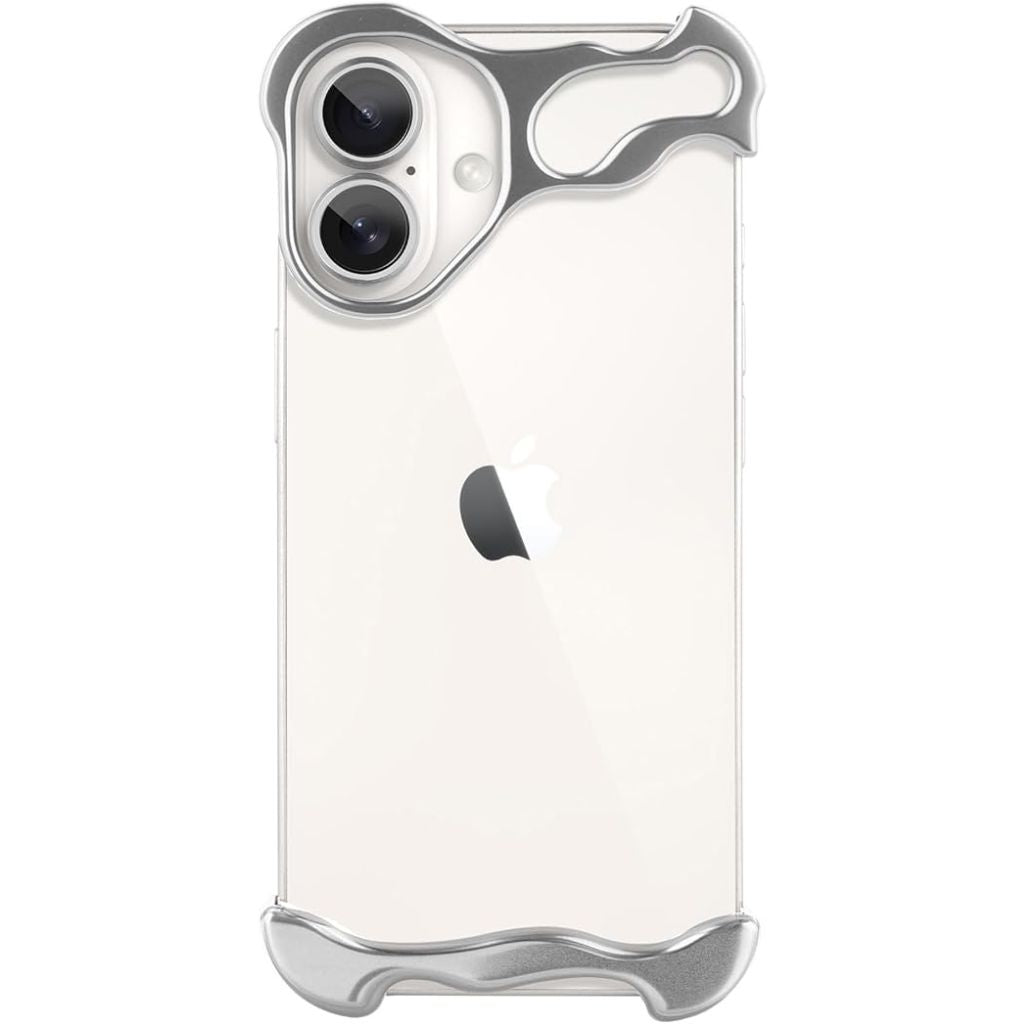 Minimalistisk stødabsorberende iPhone-cover med aluminiumsramme