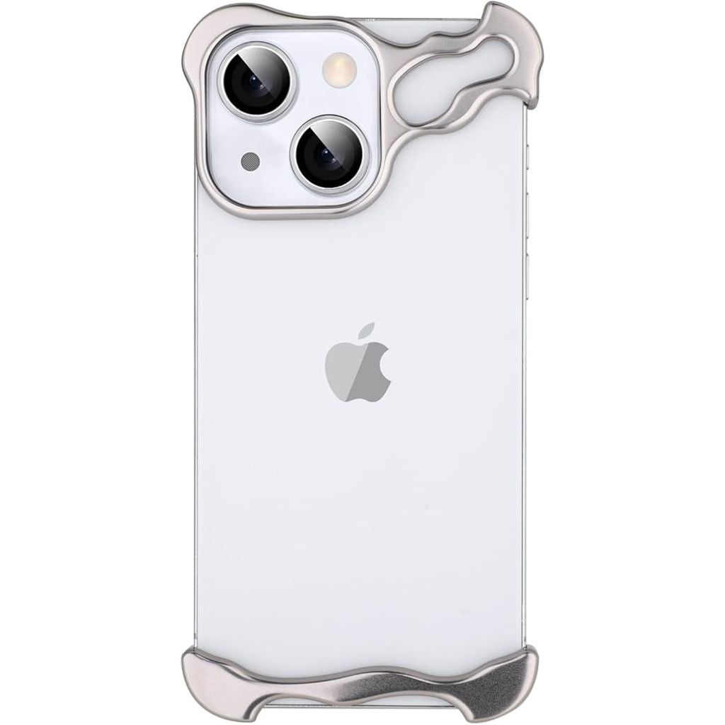 Minimalistisk stødabsorberende iPhone-cover med aluminiumsramme