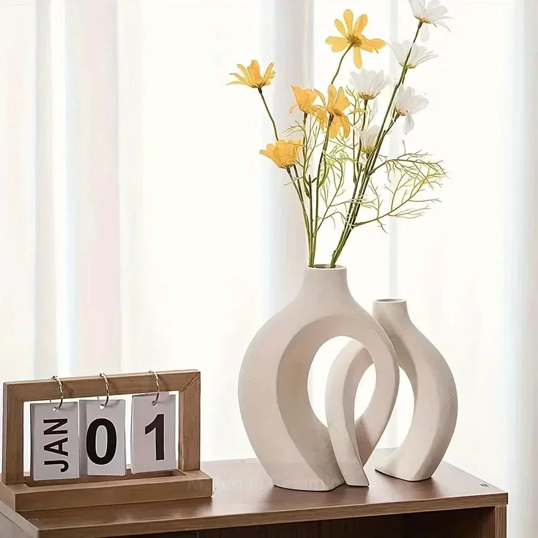 Minimalistiske Keramiske Vaser til Elegant Indretning