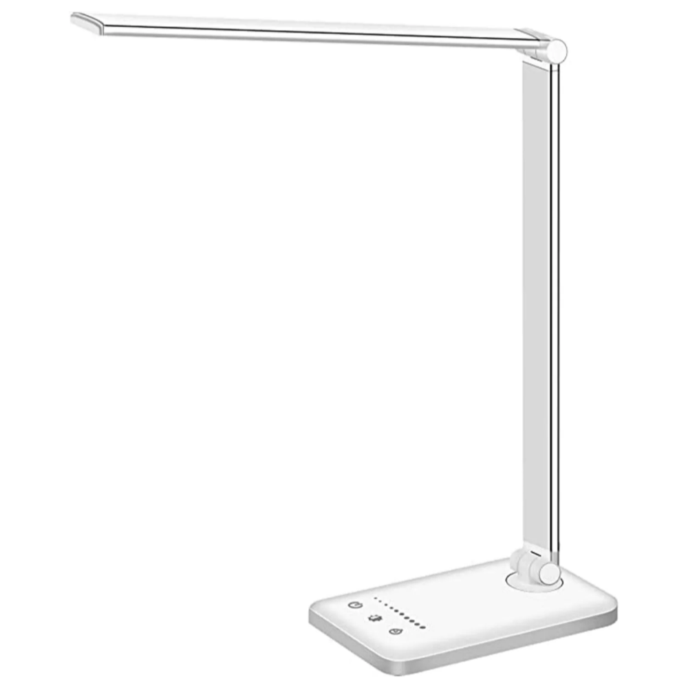 Justerbar LED Skrivebordslampe med USB & Øjenvenligt Lys