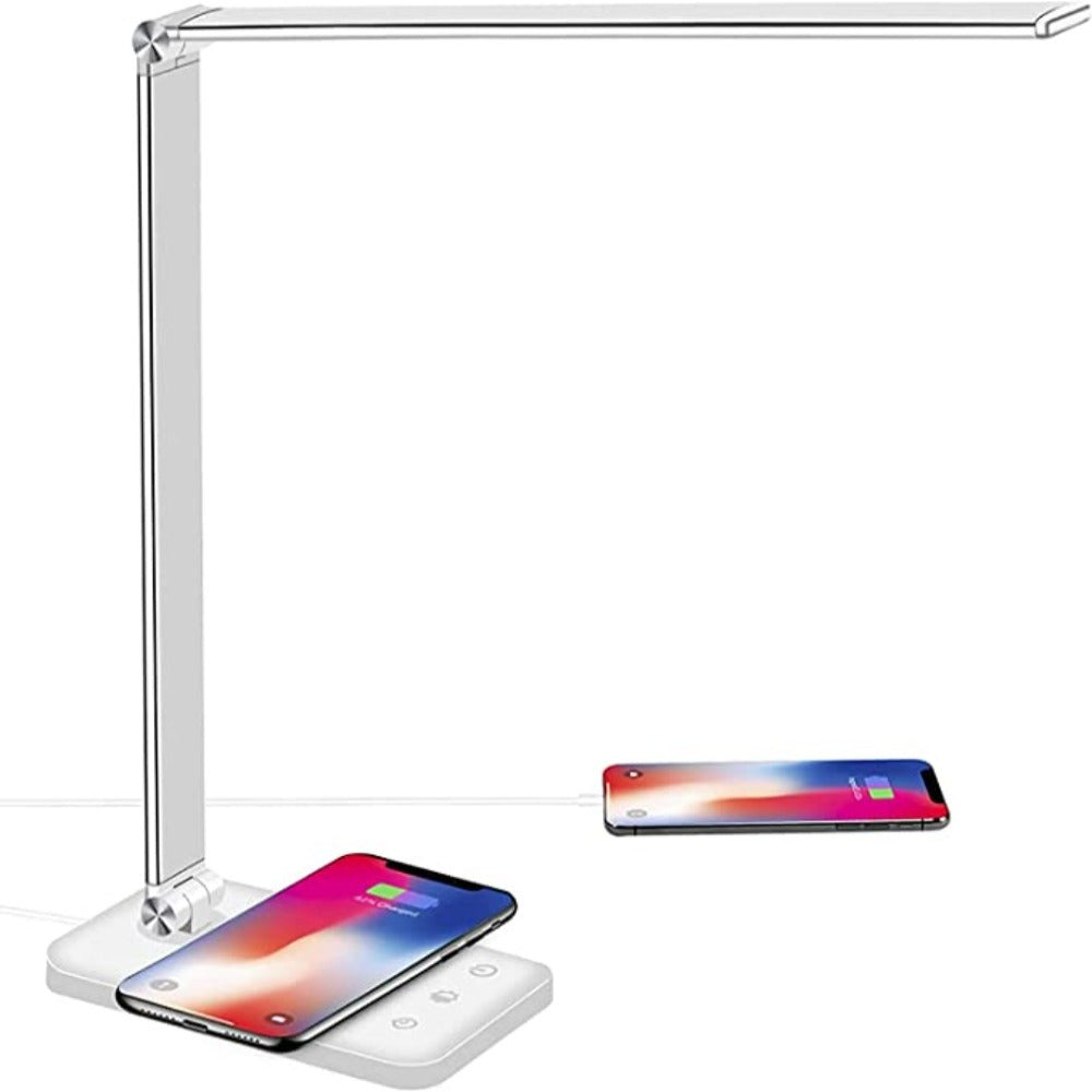 Justerbar LED Skrivebordslampe med USB & Øjenvenligt Lys