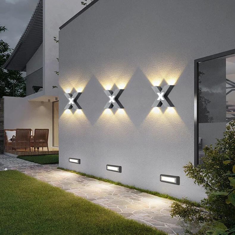 Energieeffektiv X-Form LED Udendørslampe - Stilfuld & Holdbar