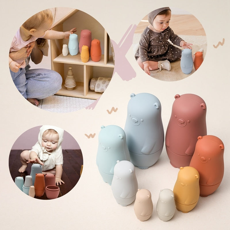 Farverige Stablefigurer til Kreativ Leg