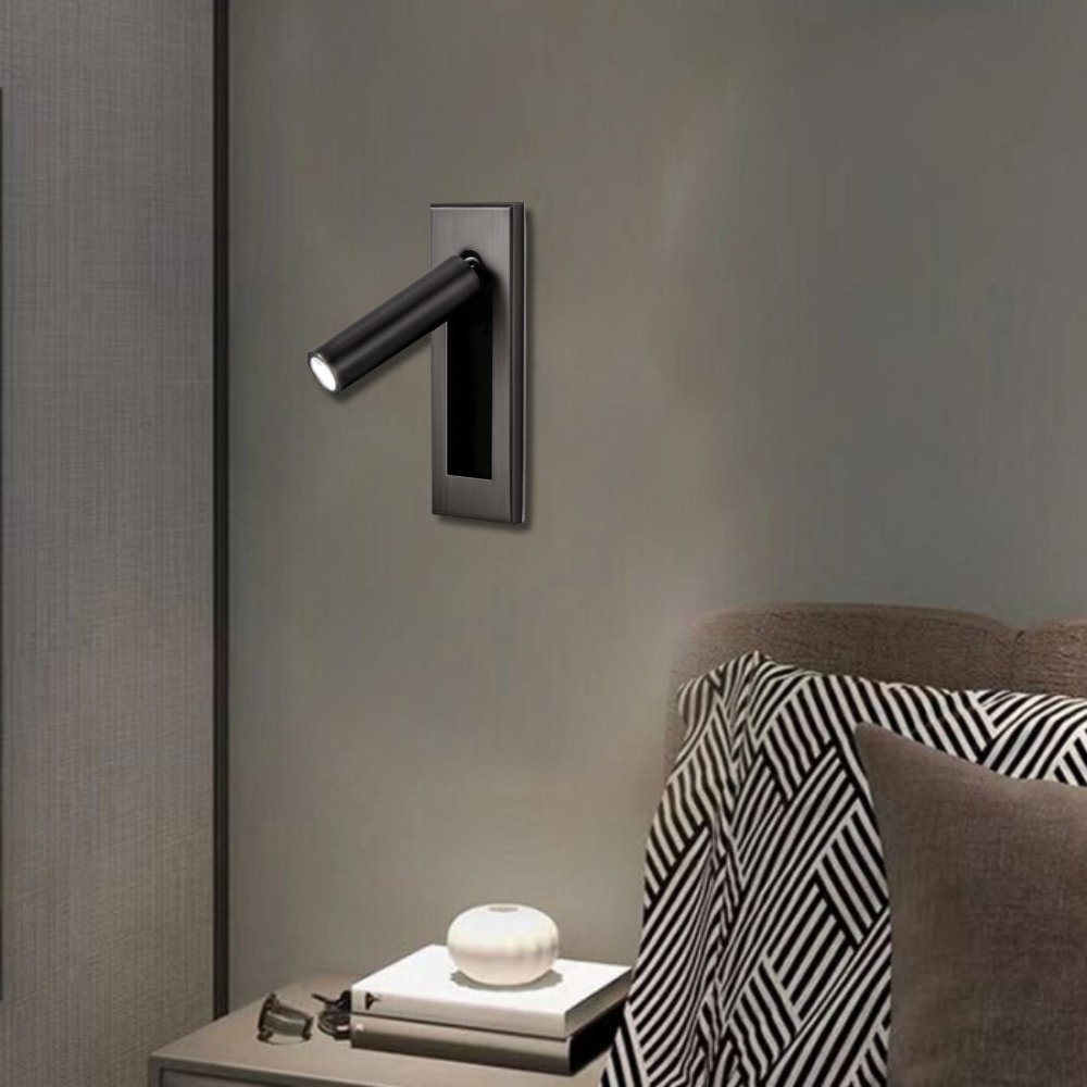 Elegant vägglampa med dimbart ljus och dold strömbrytare