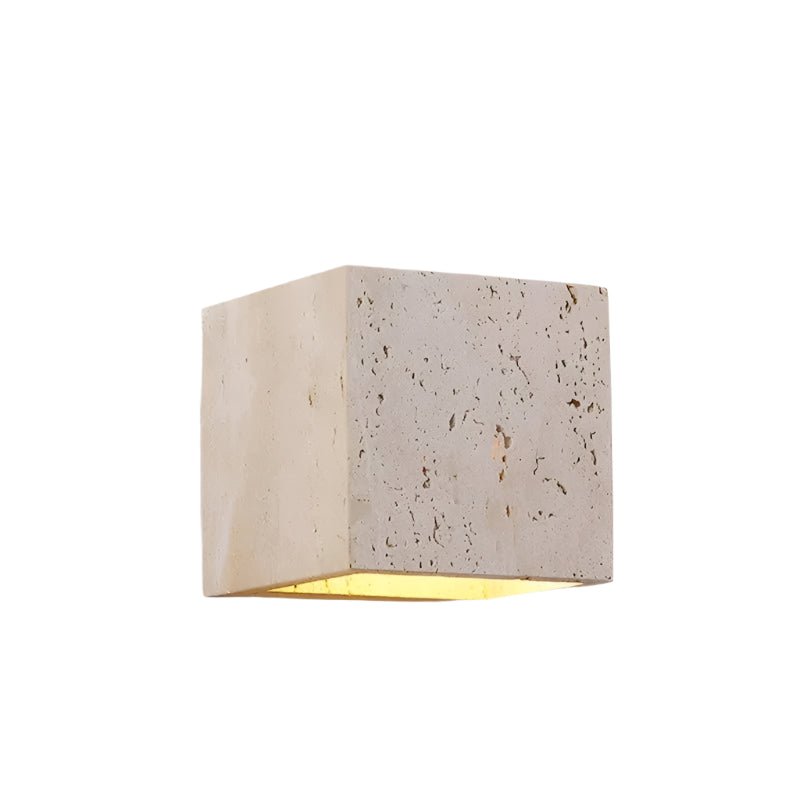 Stilren Travertin Vägglampa med Varmt LED Ljus för Hemmet