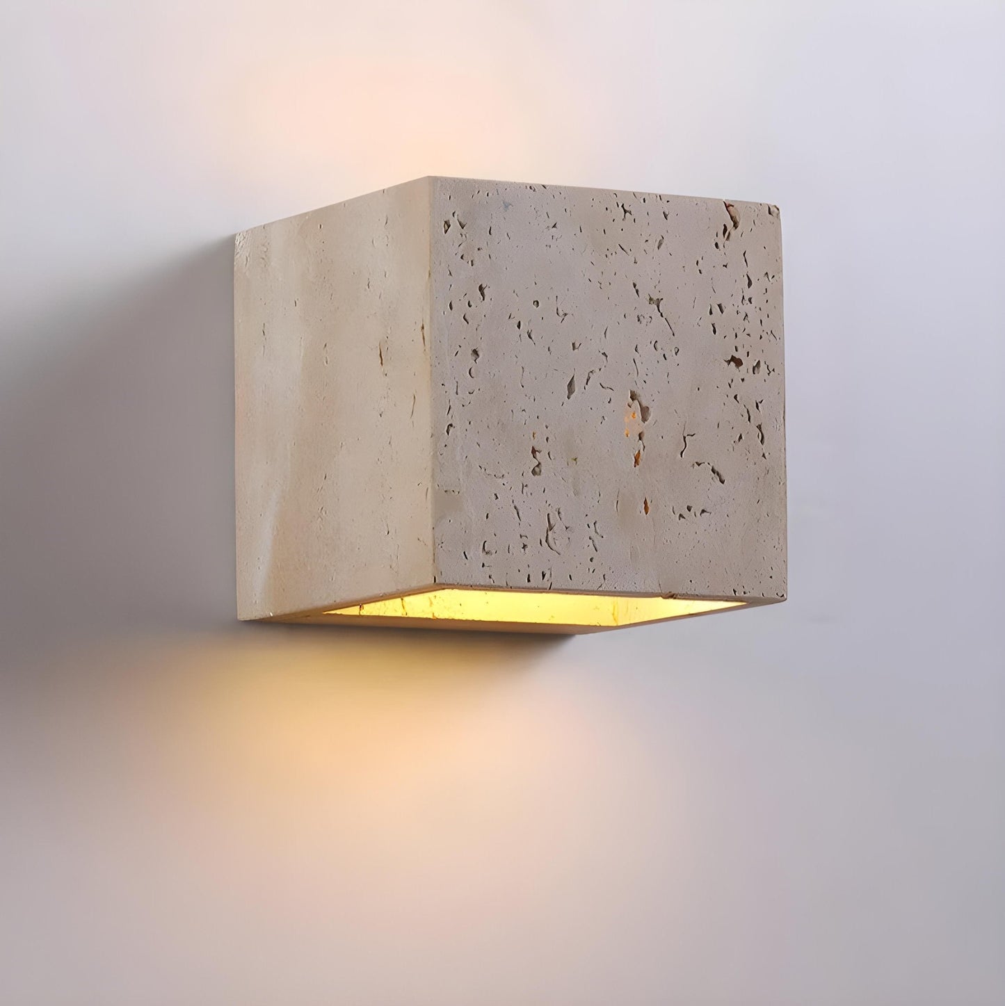 Stilren Travertin Vägglampa med Varmt LED Ljus för Hemmet