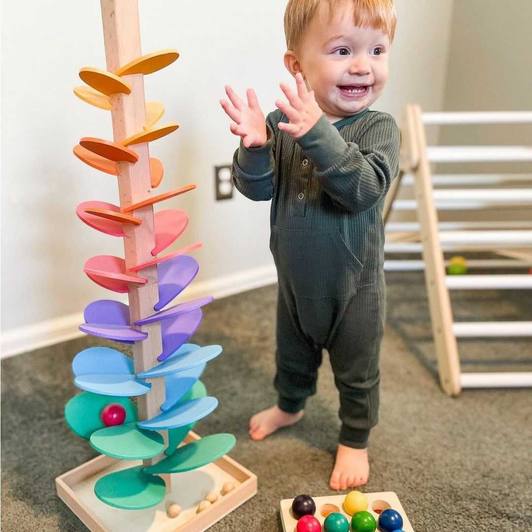 Färgglatt Kullagersträd - Montessori Lek med Musik
