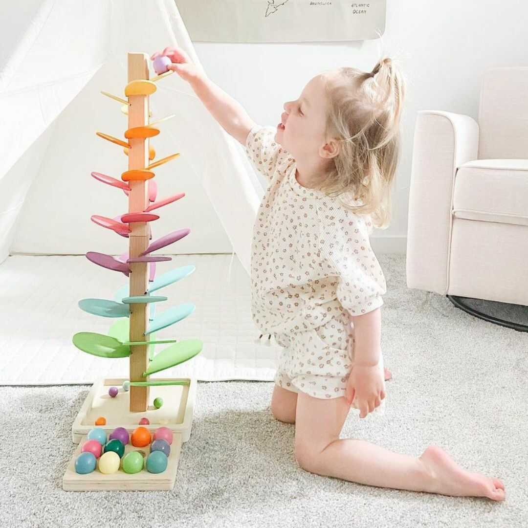 Färgglatt Kullagersträd - Montessori Lek med Musik