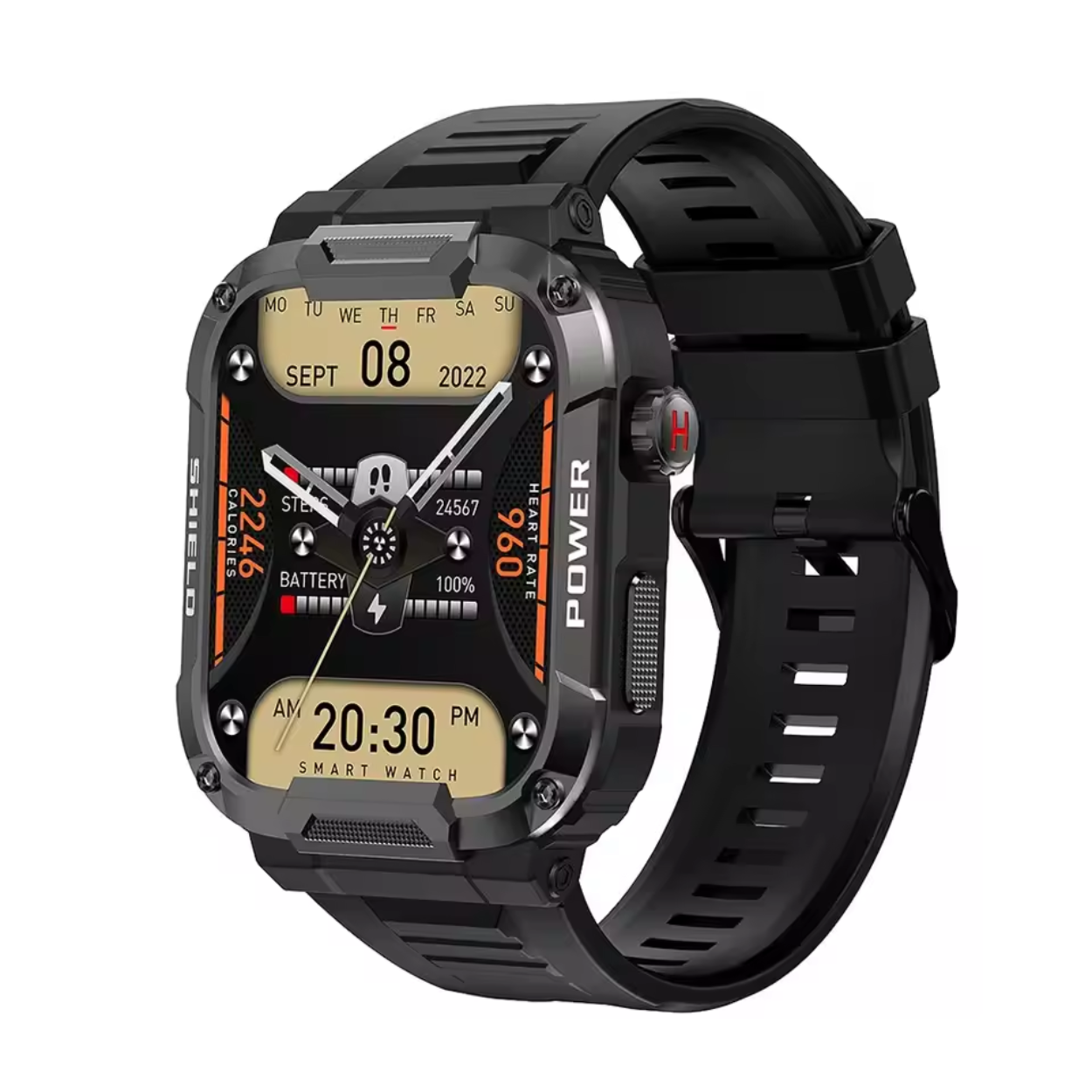 Vandtæt Smartwatch med Elegant Design og Robust Funktionalitet