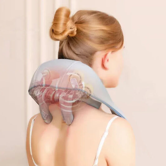 Healo Nackmassageapparat - Djup Shiatsu Lindrar Smärta