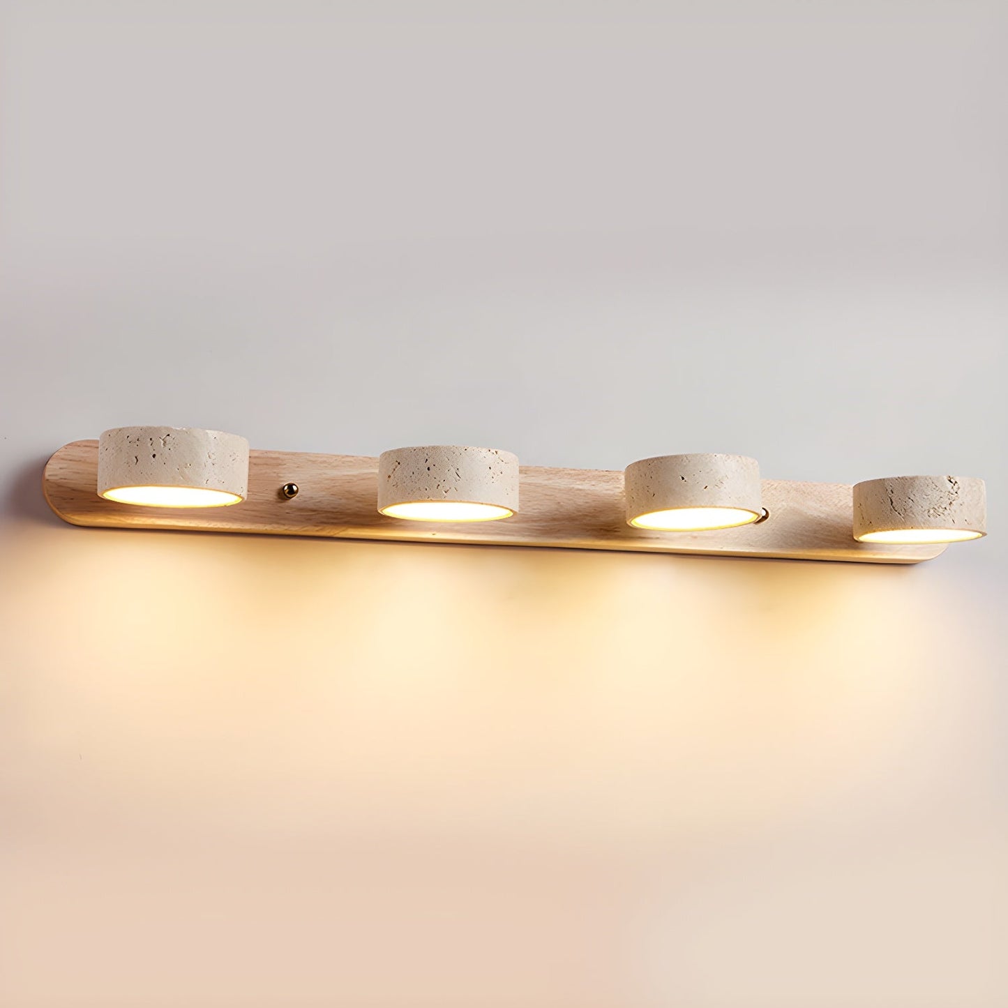 Væglampe i Natursten og Træ – Energieffektiv LED Belysning