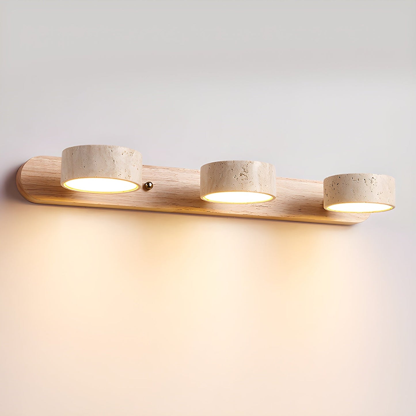 Væglampe i Natursten og Træ – Energieffektiv LED Belysning